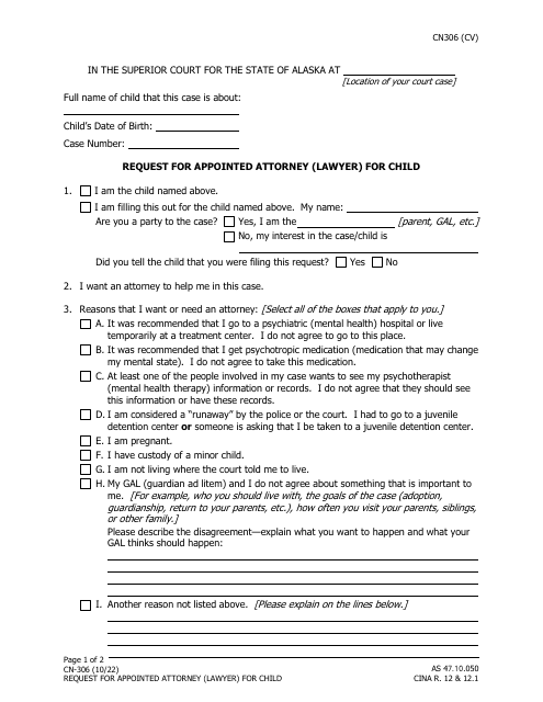 Form CN-306  Printable Pdf