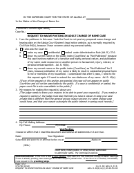 Form CIV-708 Request to Waive Posting in Adult Change of Name Case - Alaska