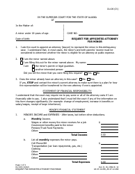 Form DL-109 Request for Appointed Attorney for Minor - Alaska