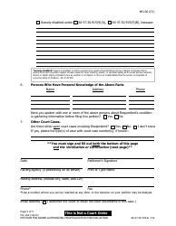 Form MC-100 Petition for Order Authorizing Hospitalization for Evaluation - Alaska, Page 4