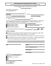 Form MC-410 Notice of Release - Alaska