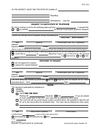 Document preview: Form SC-31 Request to Participate by Telephone - Alaska