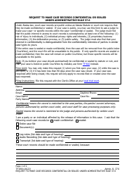Form TF-800 Request to Make Case Records Confidential or Sealed Under Administrative Rule 37.6 - Alaska