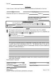 Form TF-800 Request to Make Case Records Confidential or Sealed Under Administrative Rule 37.6 - Alaska, Page 2