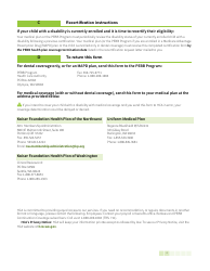 Form HCA50-0142 Pebb Certification of a Child With a Disability - Washington, Page 2