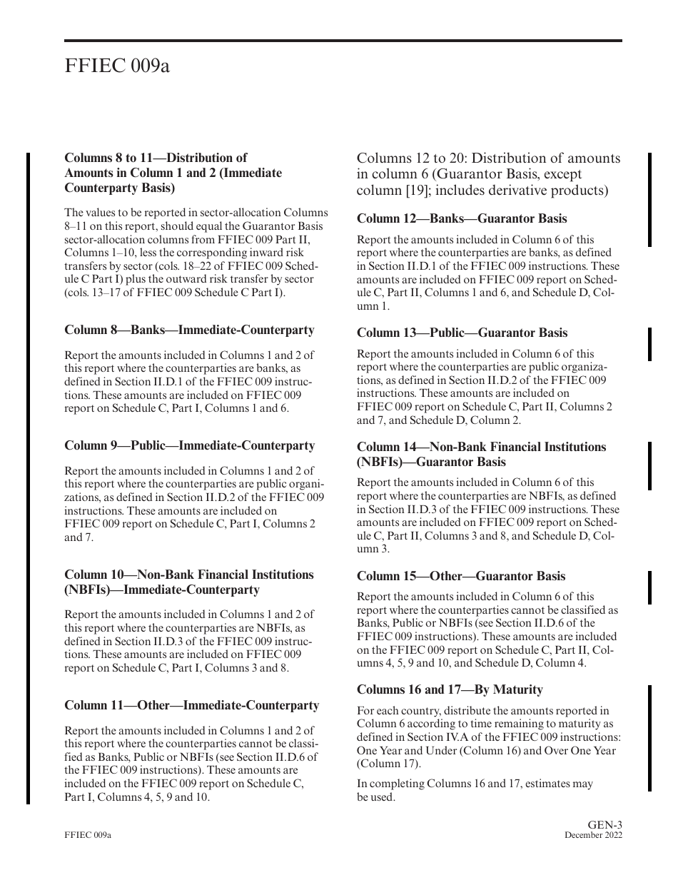 Instructions for Form FFIEC009A Country Exposure Information Report, Page 5