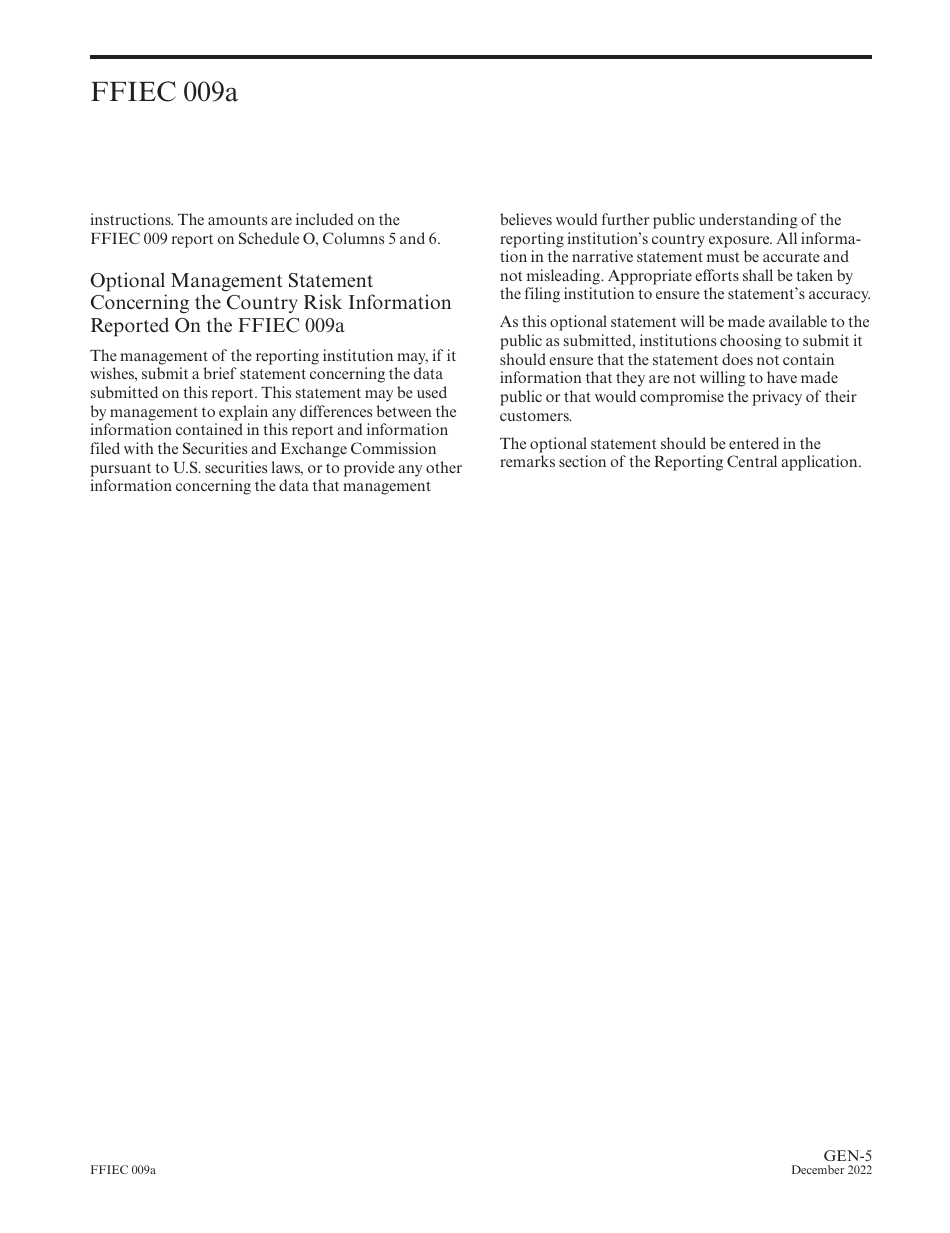 Instructions for Form FFIEC009A Country Exposure Information Report, Page 7