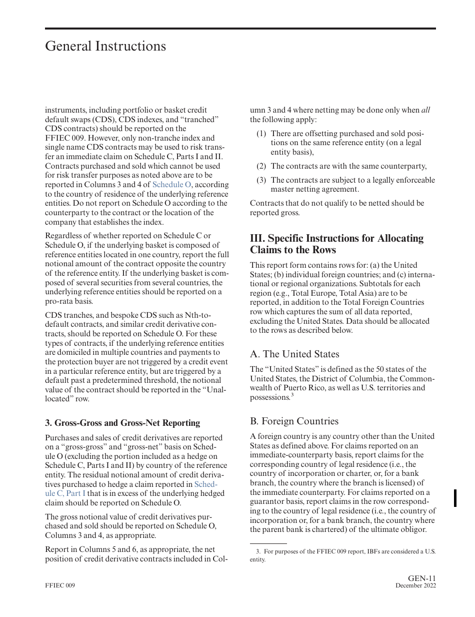 Instructions for Form FFIEC009 Country Exposure Report, Page 15