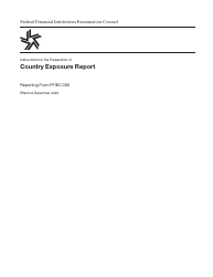 Instructions for Form FFIEC009 Country Exposure Report