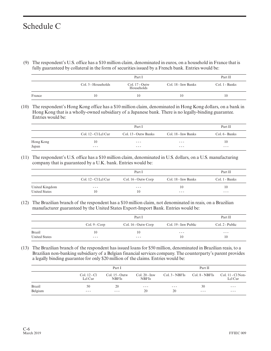 Instructions for Form FFIEC009 Country Exposure Report, Page 22