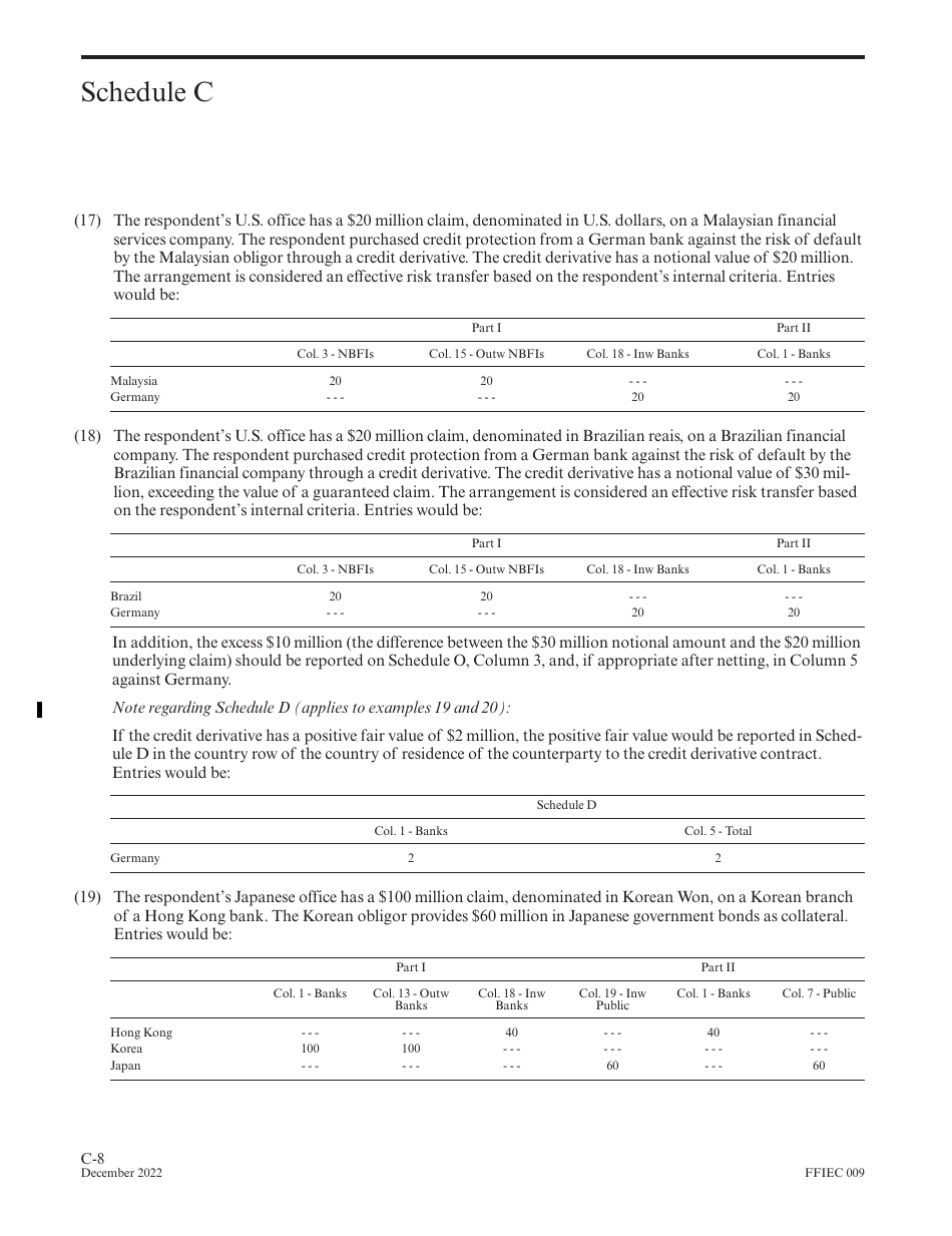 Instructions for Form FFIEC009 Country Exposure Report, Page 24