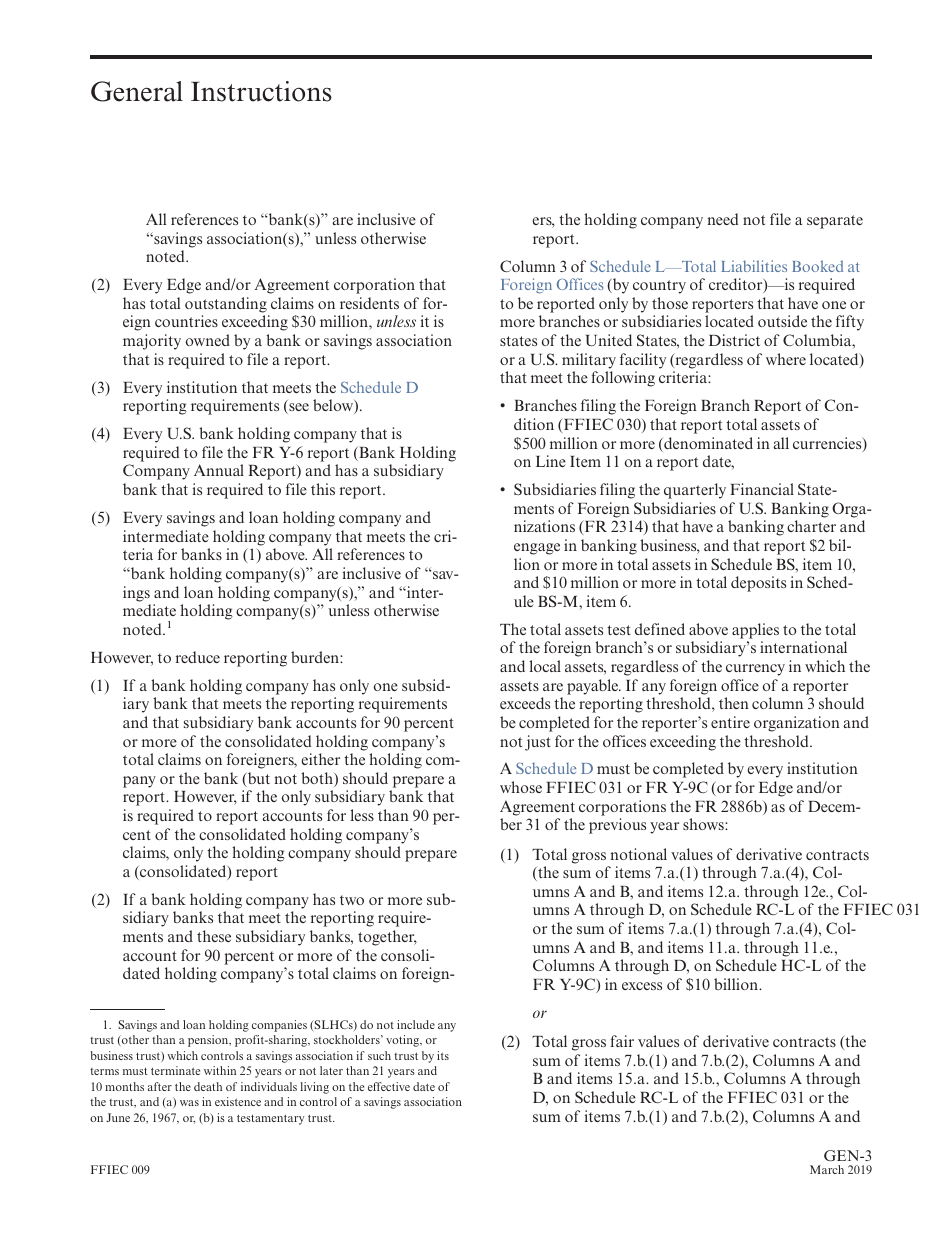 Instructions for Form FFIEC009 Country Exposure Report, Page 7