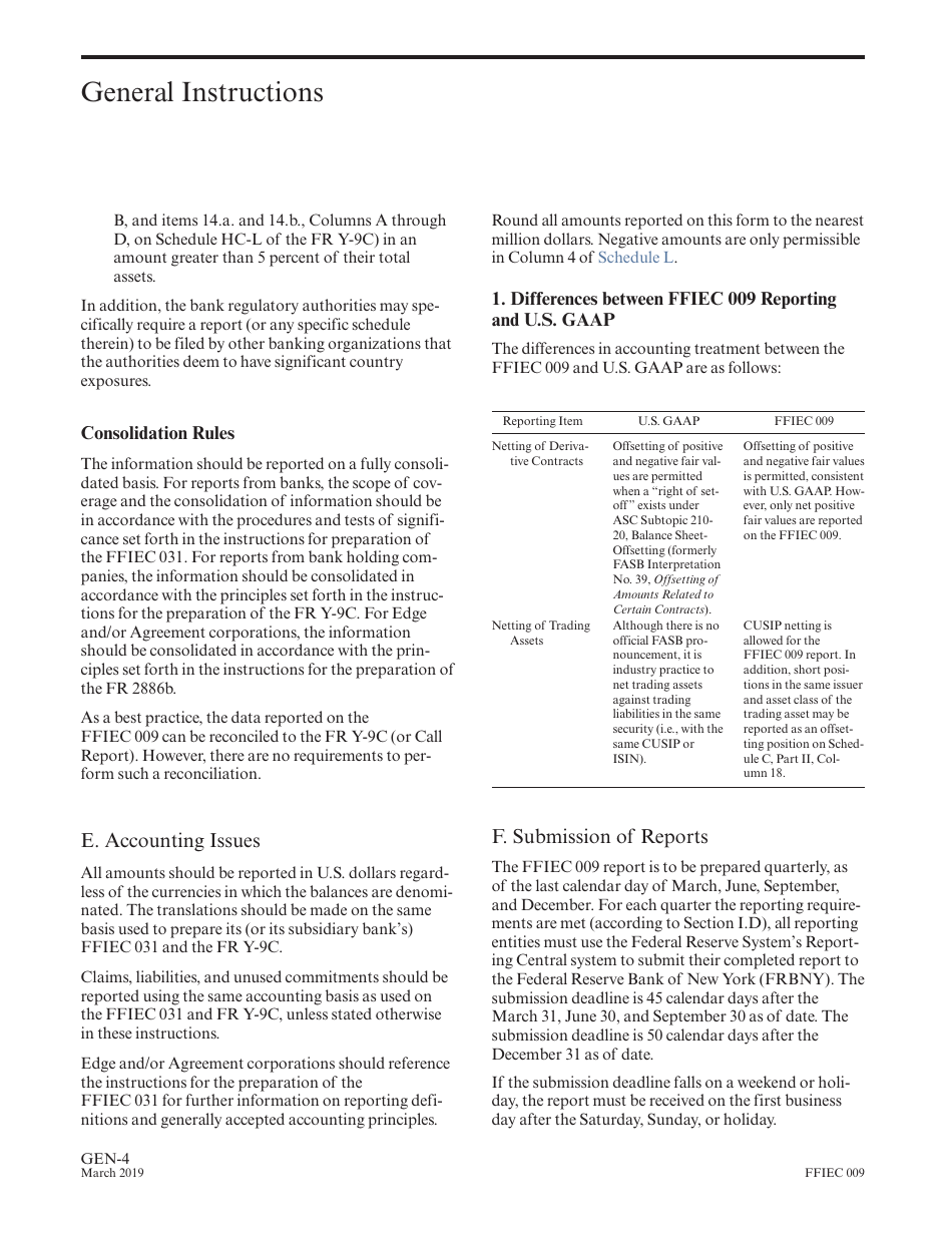 Instructions for Form FFIEC009 Country Exposure Report, Page 8