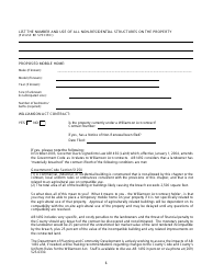 Temporary Mobile Home Permit Application - Stanislaus County, California, Page 6