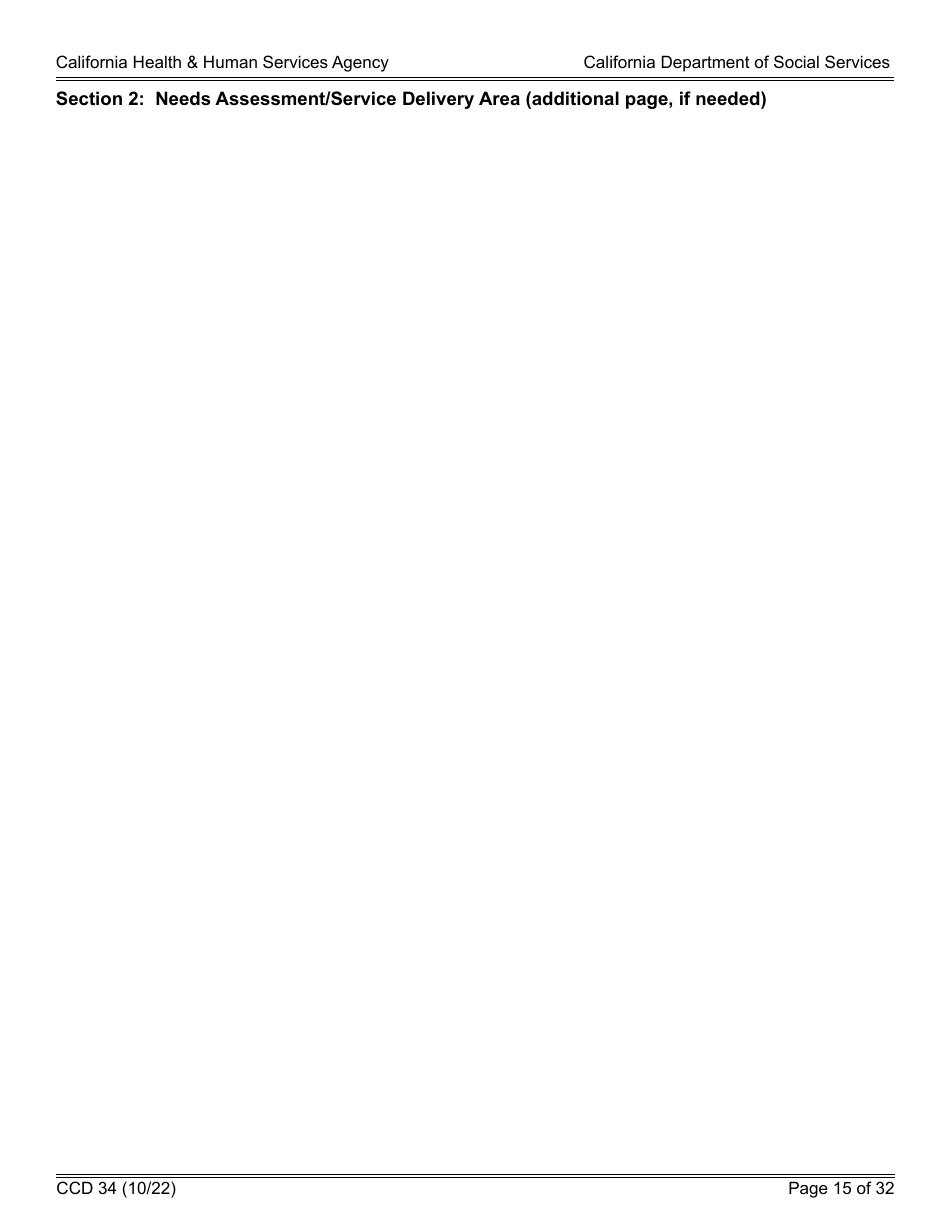 Form CCD34 General Child Care and Development Program Expansion Funds Request for Applications - California, Page 15