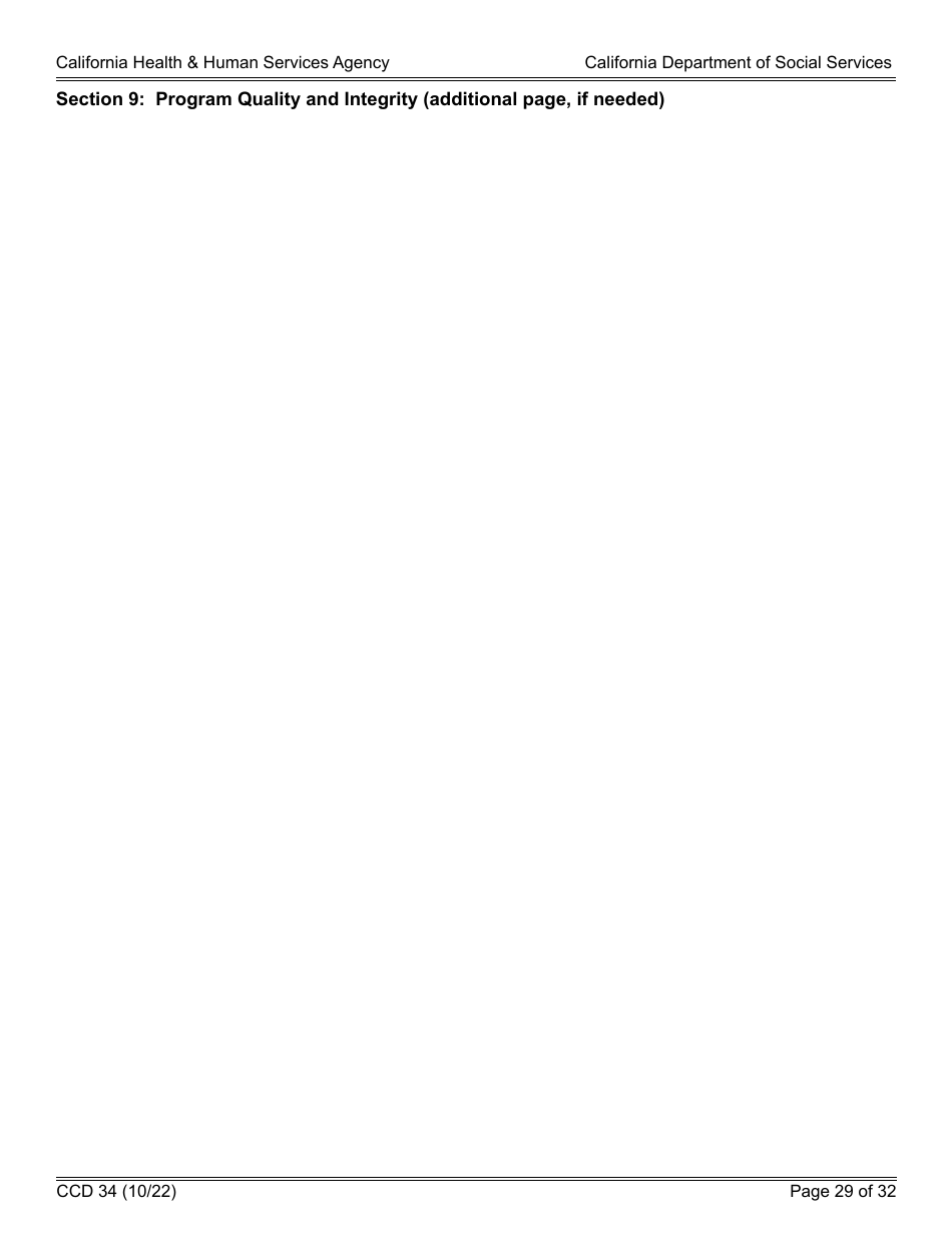 Form CCD34 General Child Care and Development Program Expansion Funds Request for Applications - California, Page 29