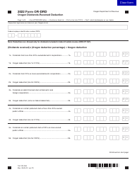 Form OR-DRD (150-102-038) Oregon Dividends-Received Deduction - Oregon