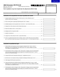 Document preview: Form 150-102-167 Schedule OR-FCG-20 Farm Liquidation Long-Term Capital Gain Tax Adjustment (Ors 317.063) - Oregon