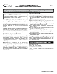 Document preview: Instructions for Form 150-102-167 Schedule OR-FCG-20 Farm Liquidation Long-Term Capital Gain Tax Adjustment - Oregon