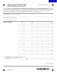 Document preview: Form 150-102-033 Schedule OR-ASC-CORP Oregon Adjustments for Corporations - Oregon