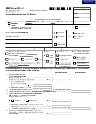 Form OR-41 (150-101-041) Oregon Fiduciary Income Tax Return - Oregon