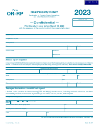 Form OR-RP (150-301-031) Real Property Return - Oregon