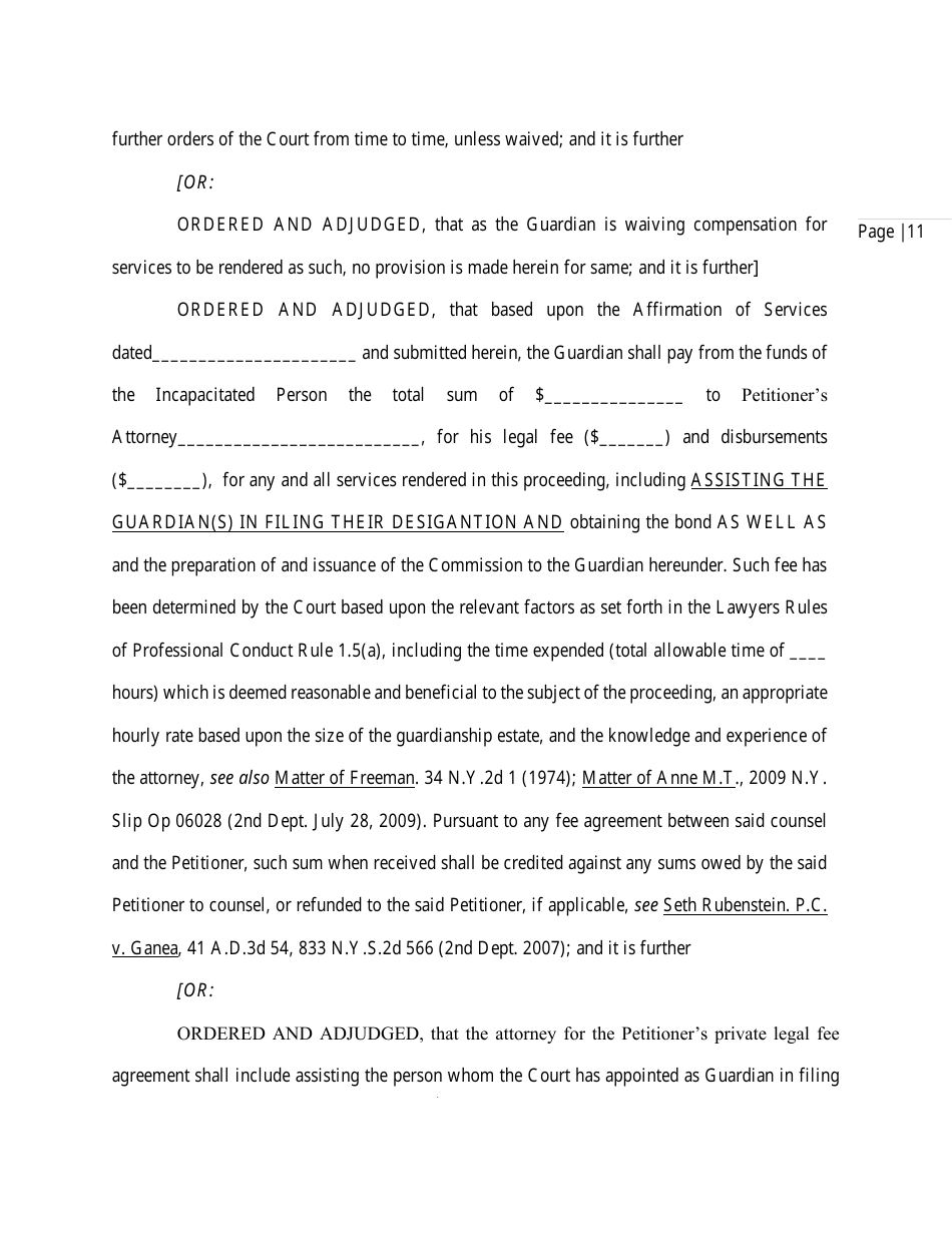 Order and Judgement Appointing Guardian - Nassau County, New York, Page 13