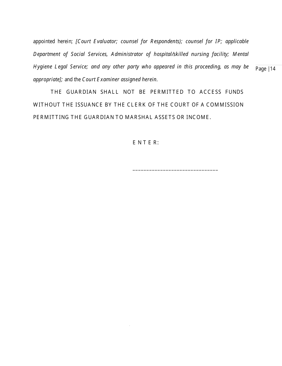 Order and Judgement Appointing Guardian - Nassau County, New York, Page 16