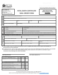 DOH Form 422-183 Fetal Death Certificate Mail Order Form - Washington, Page 3