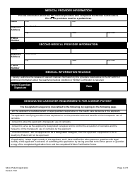 Minor Patient Application for the Therapeutic Use of Cannabis - New Hampshire, Page 4