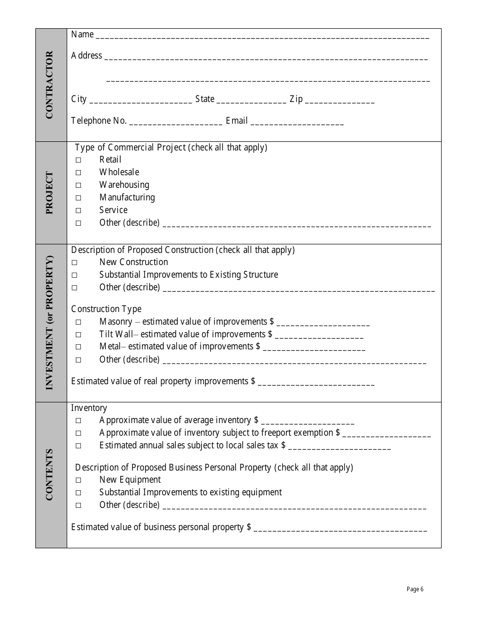 Economic Development Assistance Grant Application - Haltom City, Texas, Page 6