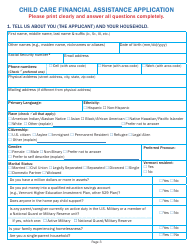 Application for Child Care Financial Assistance - Vermont, Page 3