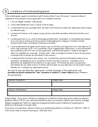 Form 021775 Group Medicare Supplement Enrollment Application - Premera Blue Cross - Washington, Page 6