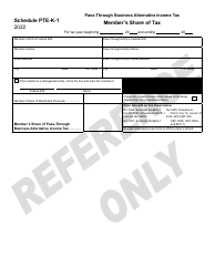 Form PTE-100 Pass-Through Business Alternative Income Tax Return - New Jersey, Page 5