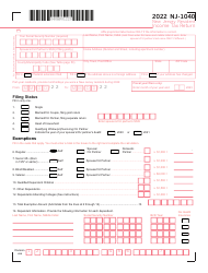 Form NJ-1040 New Jersey Resident Income Tax Return - New Jersey