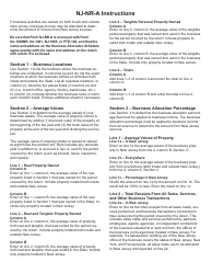 Form NJ-NR-A Business Allocation Schedule - New Jersey, Page 2