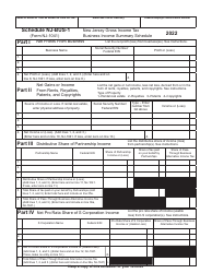 Document preview: Form NJ-1041 Schedule NJ-BUS-1 New Jersey Gross Income Tax Business Income Summary Schedule - New Jersey