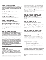 Instructions for Form NJ-1041 New Jersey Income Tax Fiduciary Return - New Jersey, Page 10