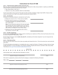 Form ST-18B Annual Business Use Tax Return - New Jersey, Page 2
