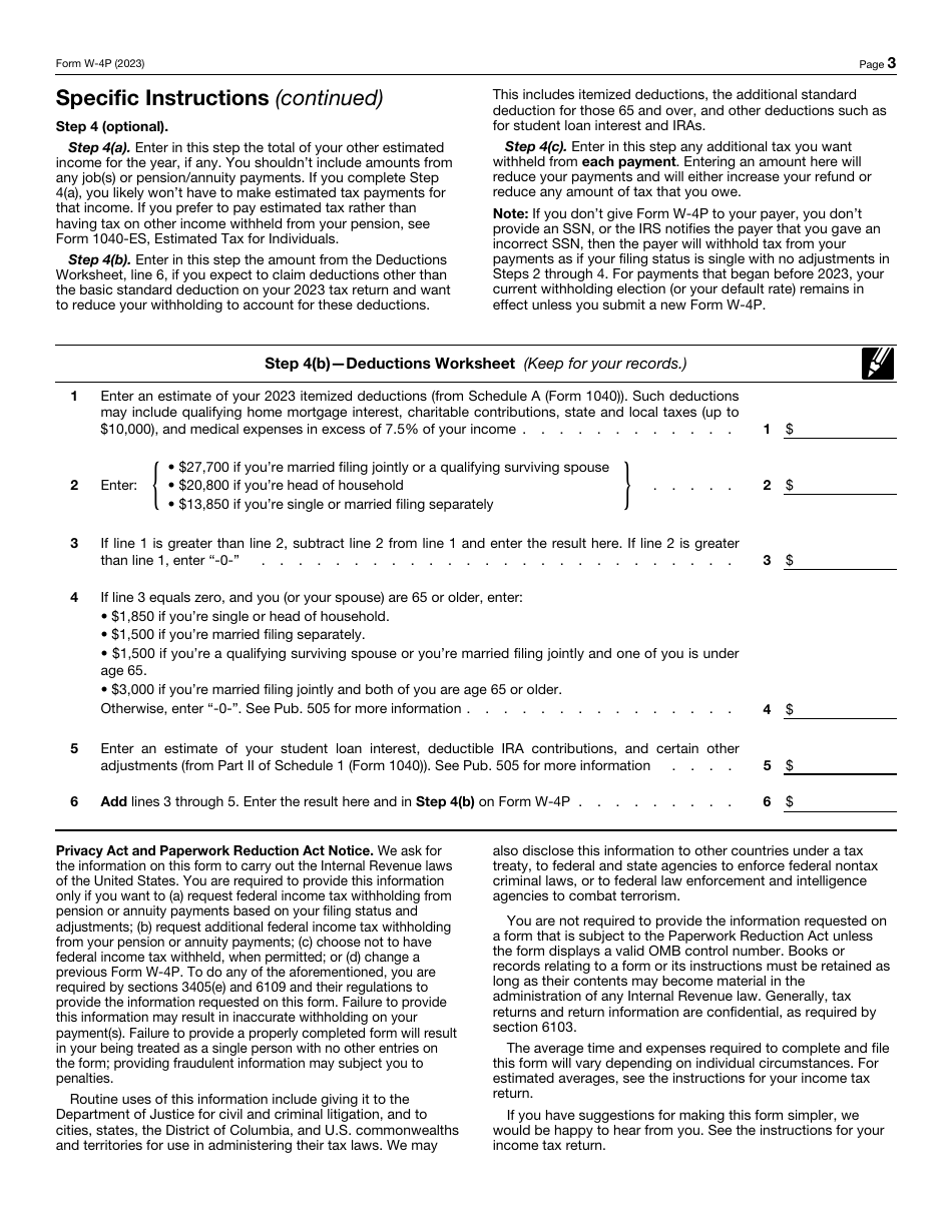 Irs Form W 4p Download Fillable Pdf Or Fill Online Withholding Certificate For Periodic Pension 1363