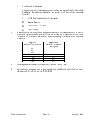 Air Quality Standard Registration Application Form - Arizona, Page 11