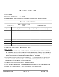 Air Quality Standard Registration Application Form - Arizona, Page 13
