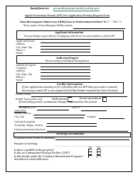 Aquifer Protection Permit (App) Pre-application Meeting Request Form - Arizona