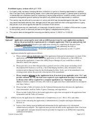Aquifer Protection Permit Application - Arizona, Page 2