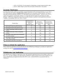 Aquifer Protection Permit Application - Arizona, Page 5