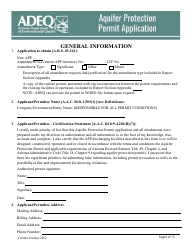 Aquifer Protection Permit Application - Arizona, Page 6