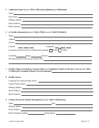 Aquifer Protection Permit Application - Arizona, Page 7