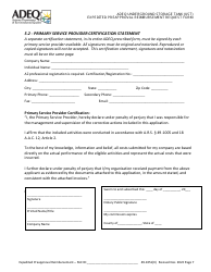 Adeq Underground Storage Tank (Ust) Expedited Preapproval Reimbursement Request Form - Arizona, Page 7