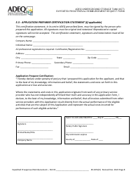 Adeq Underground Storage Tank (Ust) Expedited Preapproval Reimbursement Request Form - Arizona, Page 8