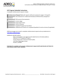 Adeq Underground Storage Tank (Ust) Expedited Preapproval Reimbursement Request Form - Arizona, Page 9